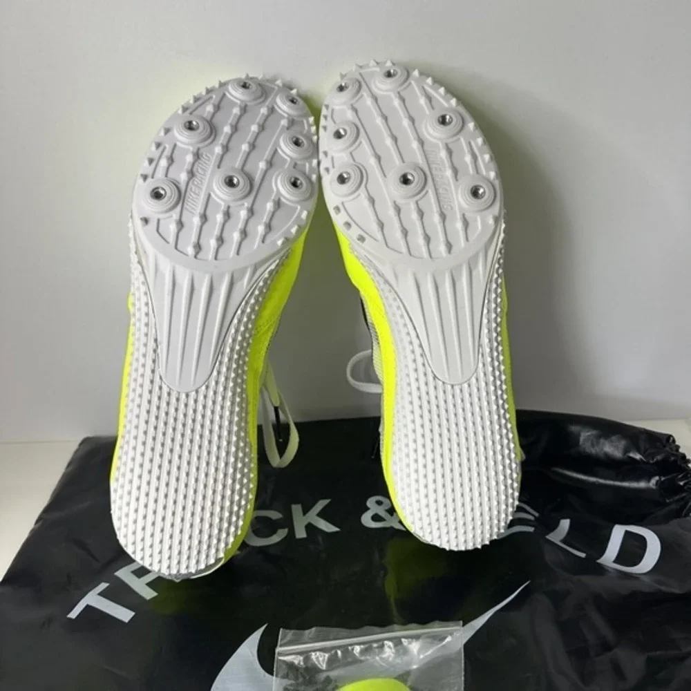 Men's NIKE RIVAL S Track & Field Shoes Size 11.5. Neon Yellow Green‎ New W/ Bag.
